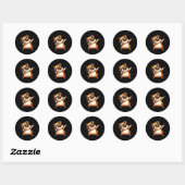 Grappig Dab Dier Dansen Dabbing Hamster Meme Ronde Sticker (Vel)
