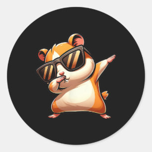 Grappig Dab Dier Dansen Dabbing Hamster Meme Ronde Sticker