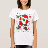 Grappig Dabbin Santa Kerstmis Sleeve Shirt. T-shirt (Voorkant)