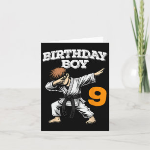 Grappig Dabbing 9e Verjaardag Jongen Karate 9 Jaar Kaart