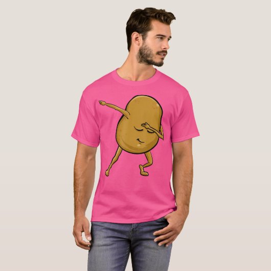 Grappig Dabbing Aardappel Gift Cool Dancing Spuds  T-shirt (Voorkant volledig)