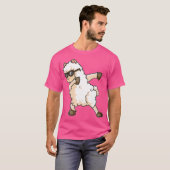 Grappig Dabbing Alpaca Cool Llama Lama Dancing Sch T-shirt (Voorkant volledig)