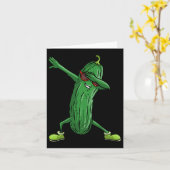 Grappig dabbing augurk cadeau Schattige dansen kom Kaart (Gele Bloem)