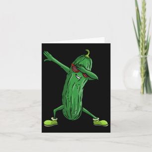 Grappig dabbing augurk cadeau Schattige dansen kom Kaart