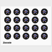 Grappig Dabbing Bowling Cadeau Voor Bowler Danser Ronde Sticker (Vel)