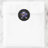 Grappig Dabbing Bowling Cadeau Voor Bowler Danser Ronde Sticker (Tas)