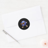 Grappig Dabbing Bowling Cadeau Voor Bowler Danser Ronde Sticker (Envelop)