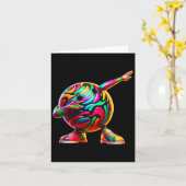 Grappig Dabbing Bowling LL Bowler Bowling Lover Kaart (Gele Bloem)