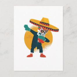 Grappig Dabbing CincoDeMayo Skelet Suiker Schedel Briefkaart