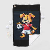 Grappig Dabbing Hond Rusland Voetbal Jersey Russis Golfhanddoek (Insitu)