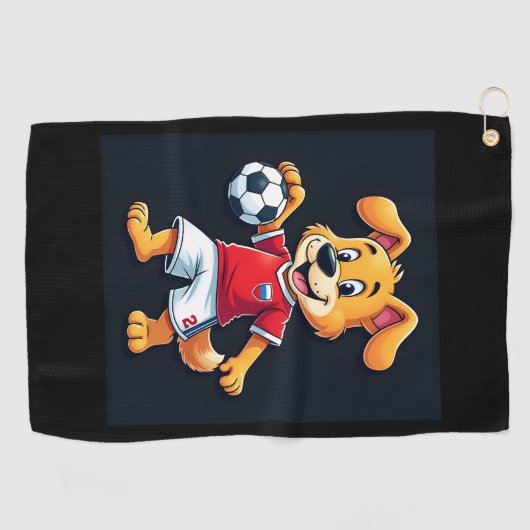 Grappig Dabbing Hond Rusland Voetbal Jersey Russis Golfhanddoek (Horizontaal)