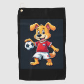 Grappig Dabbing Hond Rusland Voetbal Jersey Russis Golfhanddoek (Voorkant)