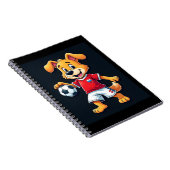 Grappig Dabbing Hond Rusland Voetbal Jersey Russis Notitieboek (Rechterzijde)