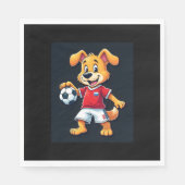 Grappig Dabbing Hond Rusland Voetbal Jersey Russis Servet (Voorkant)