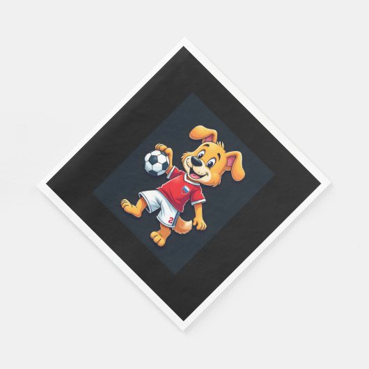 Grappig Dabbing Hond Rusland Voetbal Jersey Russis Servet (Hoek)