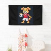 Grappig Dabbing Hond Rusland Voetbal Jersey Russis Spandoek (Insitu)