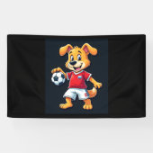 Grappig Dabbing Hond Rusland Voetbal Jersey Russis Spandoek (Horizontaal)