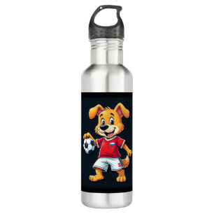 Grappig Dabbing Hond Rusland Voetbal Jersey Russis Waterfles