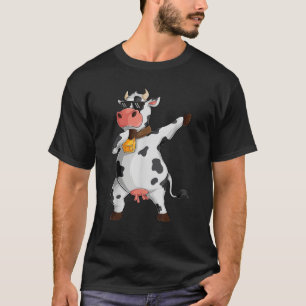 Grappig Dabbing Koe liefhebber Boerderij Koe Meisj T-shirt