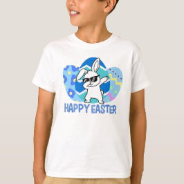 Grappig Dabbing Konijn Gelukkig Pasen T-shirt