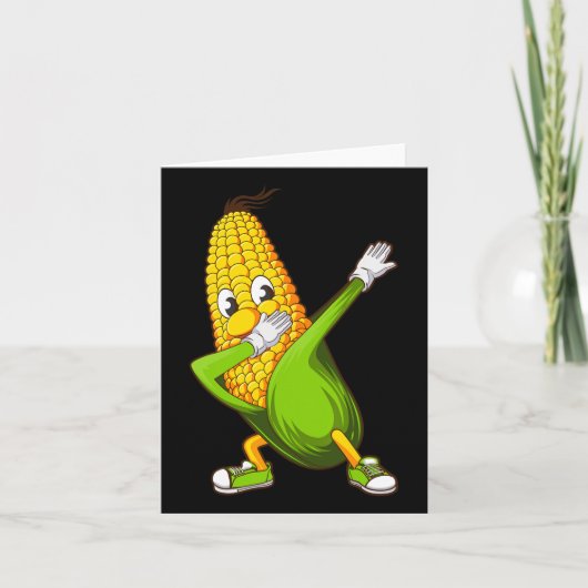 Grappig Dabbing Maïs Gift Schattige Dancing Farmer Kaart (Voorkant)
