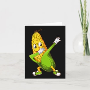 Grappig Dabbing Maïs Gift Schattige Dancing Farmer Kaart