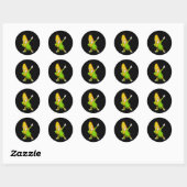Grappig Dabbing Maïs Gift Schattige Dancing Farmer Ronde Sticker (Vel)