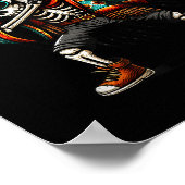 Grappig Dabbing Mexicaans skelet Poncho Cinco de M Poster (Hoek)