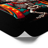 Grappig Dabbing Mexicaans skelet Poncho Cinco de M Poster (Hoek)