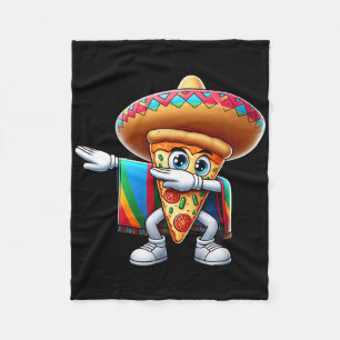 Grappig Dabbing Mexicaanse Pizza Dance Food Lover Fleece Deken