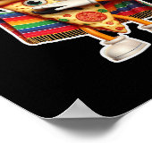 Grappig Dabbing Mexicaanse Pizza Dance Food Lover Poster (Hoek)