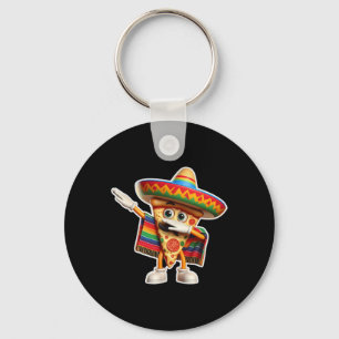 Grappig Dabbing Mexicaanse Pizza Dance Food Lover Sleutelhanger