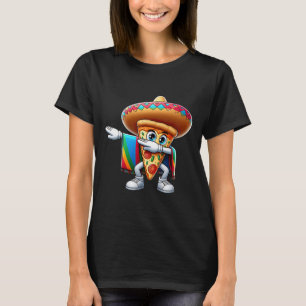 Grappig Dabbing Mexicaanse Pizza Dance Food Lover T-shirt