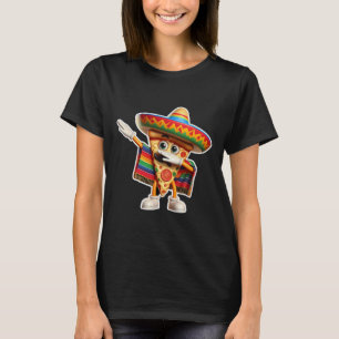 Grappig Dabbing Mexicaanse Pizza Dance Food Lover  T-shirt