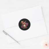 Grappig Dabbing Mexicaanse Poncho Sombrero Cinco d Ronde Sticker (Envelop)