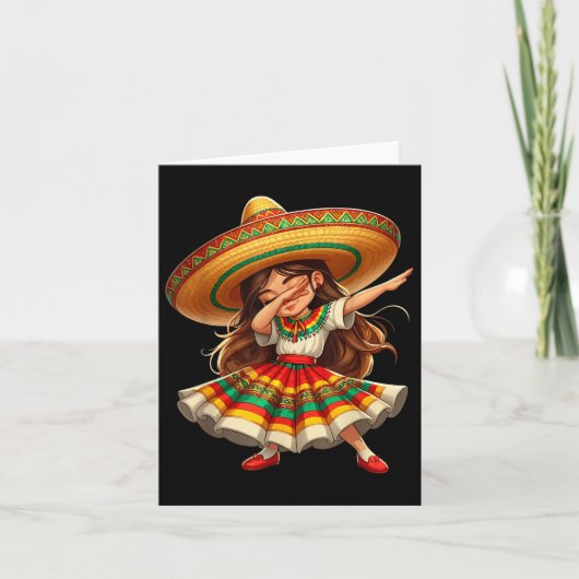 Grappig Dabbing Mexicaanse Sombrero Cinco de Mayo Kaart (Voorkant)