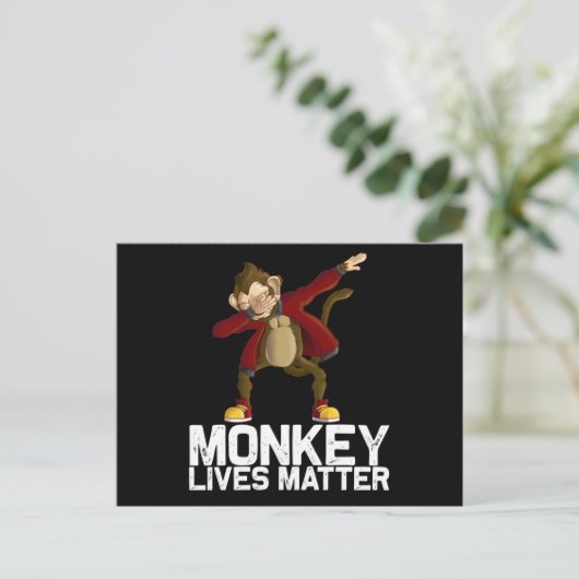 Grappig Dabbing Monkey Briefkaart (Staand voorkant)