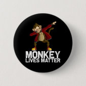Grappig Dabbing Monkey Ronde Button 5,7 Cm (Voorkant)