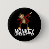 Grappig Dabbing Monkey Ronde Button 5,7 Cm (Voorkant)