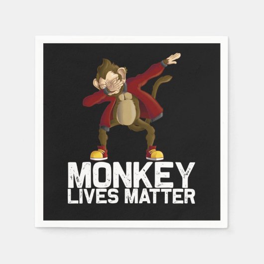 Grappig Dabbing Monkey Servet (Voorkant)