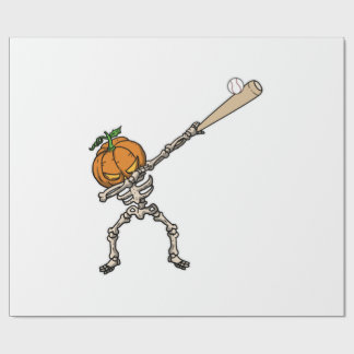 Grappig Dabbing Pompoen Hoofd Honkbal Cadeau Idee Cadeaupapier