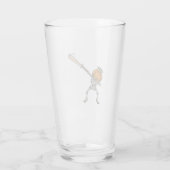 Grappig Dabbing Pompoen Hoofd Honkbal Cadeau Idee Glas (Achterkant)