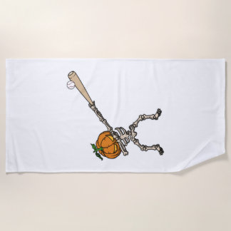 Grappig Dabbing Pompoen Hoofd Honkbal Cadeau Idee Strandlaken