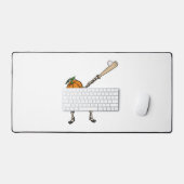 Grappig Dabbing Pompoen Hoofd Honkbal Gift Idee Bureaumat (Keyboard & Muis)