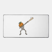 Grappig Dabbing Pompoen Hoofd Honkbal Gift Idee Bureaumat (Voorkant)
