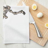 Grappig Dabbing Pompoen Hoofd Voetbal Cadeau Idee Theedoek (Quarter Fold)