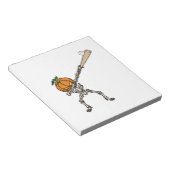 Grappig Dabbing Pompoenhoofd Honkbal Cadeau Idee Notitieblok (Schuin)