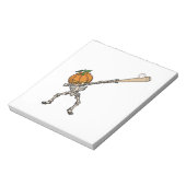 Grappig Dabbing Pompoenhoofd Honkbal Cadeau Idee Notitieblok (Linkerzijde)