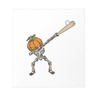 Grappig Dabbing Pompoenhoofd Honkbal Cadeau Idee Notitieblok