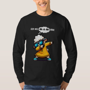 Grappig Dabbing schaap Eid Mu-ba-a-ah-rak Eid al A T-shirt